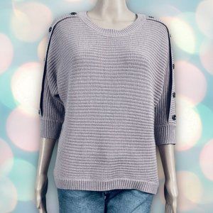 Misia Curvy Women’s Purple Plus Size Half Sleeve Knit Sweater Size 2X